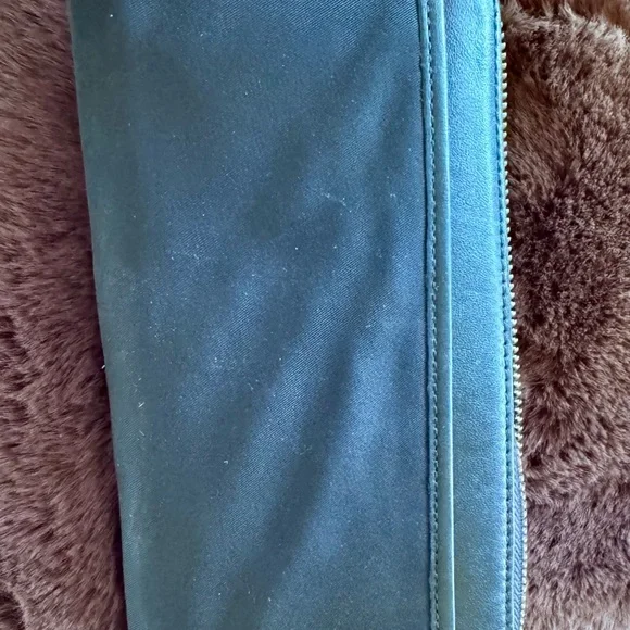 Tumi Black Zip Around Wallet with Gold Accent - Picture 3 of 6